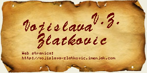 Vojislava Zlatković vizit kartica
